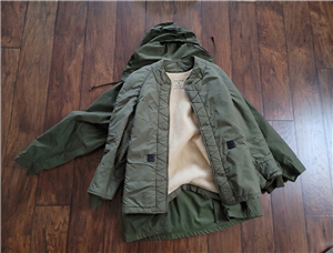 USAF 1966 OG 107 Mens Medium field coat with wool pile liner Broxton Garment Co vintage military jacket