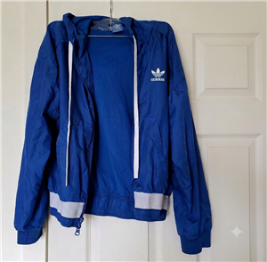 2015 Adidas unisex preowned blue bomber jacket lg