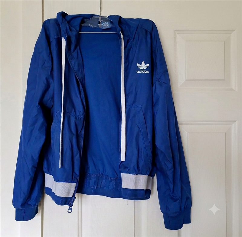 2015 Adidas unisex preowned blue bomber jacket lg