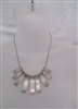 vintage womens avant garde style silver tone chunky pendant necklace by plander