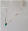 preowned vintage Luna Norte gold tone necklace with teardrop stone pendant and moon tag