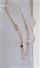 Multi chain and faceted beads gold tone women jewelry necklace