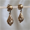 vintage monet bolero gold tone dangle earrings