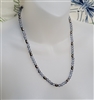Multi color women necklace glass beads adjustable length vintage jewelry