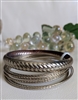 Gold tone metal bangle bracelets set of 11