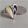 1990s Polish Butterscotch Baltic Amber Heart Ring sz 8.75 women's jewelry