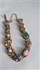 Goldette Victorian Revival style 11 charm sliding medallion bracelet in various design cameo style art jewelry