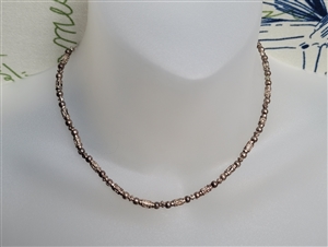 NAPIER vintage jewelry cubical embossed beads necklace collectible rare find women's jewelry with some color variations strang on metal wire