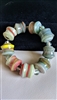 vintage murano style wedding cake bead bracelet multi colored lampwork glass jewelry women accessories