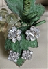 Costume jewelry vintage crystal-clear beads clip on earrings 2 sets collectible women's jewelry