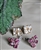 vintage costume jewelry set including pink rhinestone screw backs and clear glass gold tone studs