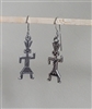 preowned vintage sterling silver artisan tribal figure dangle earrings