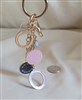 New old stock Coach gold tone multicolor enamel circle cluster bag charm
