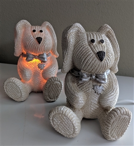 vintage bunny rabbit accent lamps matching pair