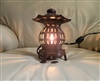 Vintage Pagoda cast iron decorative electric table lamp for indoor and covered outdoor use..