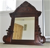 Antique Victorian Eastlake Hall Mirror with Beveled Glass and Sconce Shelves