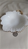 Lenox leaf shaped dish bowl with 24 K accents cream porcelain server.