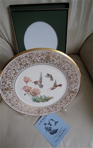 LENOX 1974 Boehm Birds Rufous Hummingbirds plate with box and  info pamphlet