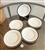 Lenox Black Royale porcelain saucers set of 5 table setting vintage porcelain display