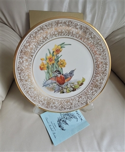 Lenox ivory porcelain Robin Boehm 1977 plate