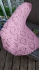 Vintage 1990s Hand Crocheted Pink Heart Motif Soft Throw Lap Blanket