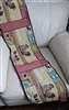 Art Tapestry table runner in multi colors patchwork and chickens accent decoration, collectible vintage textile.