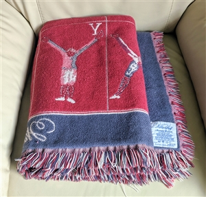 Williamsburg Goodwin Weavers Alphabet 18th century style vintage woven cotton throw blanket 66 by 48 inches
