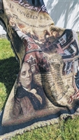 Cotton tapestry throw blanket USA Independence