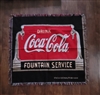 Coca-Cola fountain service tapestry blanket home decor 1990s