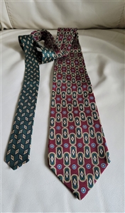 Tommy Hilfiger two tone pattern silk men necktie wear in multicolor geometrical design