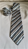 Geoffrey Beene elegant men silk necktie in striped multicolor elegant pattern