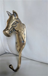 Solid brass horse stallion head wall hanger decor