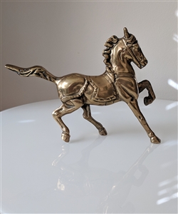 Stunning large brass galloping Horse Stallion