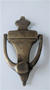 Vintage solid brass door knocker Art Deco