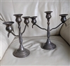 Lehman Brothers silver plated two candelabras vintage collectible indoor and outdoor decor