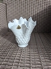 Hobnail milk glass FENTON vase ruffled top design collectible glass home decor