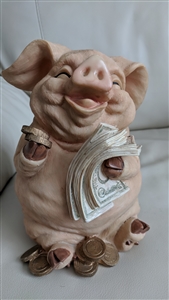 Money hungry large plastic PIG money piggy bank