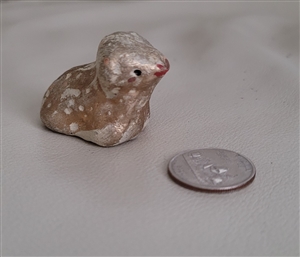 Vintage terracotta Mexican small sheep collectible Nativity decor preowned condition