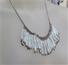 Women jewelry cascading blue dangles necklace