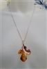 new old stock vintage polish artisan baltic amber cross pendant with sterling silver chain