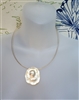 vintage preowned jones new york gold tone abstract pendant necklace