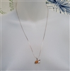 new old stock 1970s aries zodiac ram pendant with honey baltic amber and sterling silver chain
