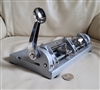 Paper hole punch Bates Hummer 3 hole vintage industrial metal office supply showing lever handle and margin guide