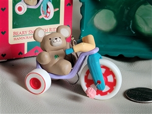 Hallmark 1985 Beary Smooth Ride Christmas ornament vintage collectible