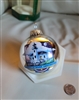 Coquille River Lighthouse round glass ornament by Christmas Cottage.