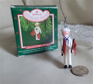 Hallmark Clothespin Soldier Christmas ornament 87 collectible vintage holiday season decor