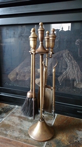 Retro style fireplace accessories metal set stand