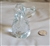 Hand blown clear art glass sitting hound dog figurine with a controlled bubble bullicante base preowned