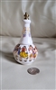 White color porcelain perfume dobber with lip gloss storage elegant design vintage vanity collectible decor