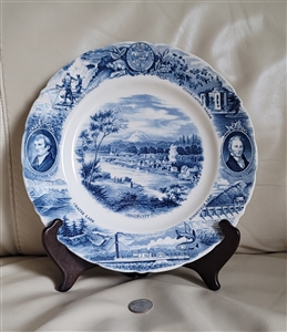 The Oregon Plate by Johnson Bros England decor collectible USA states plate decorative display